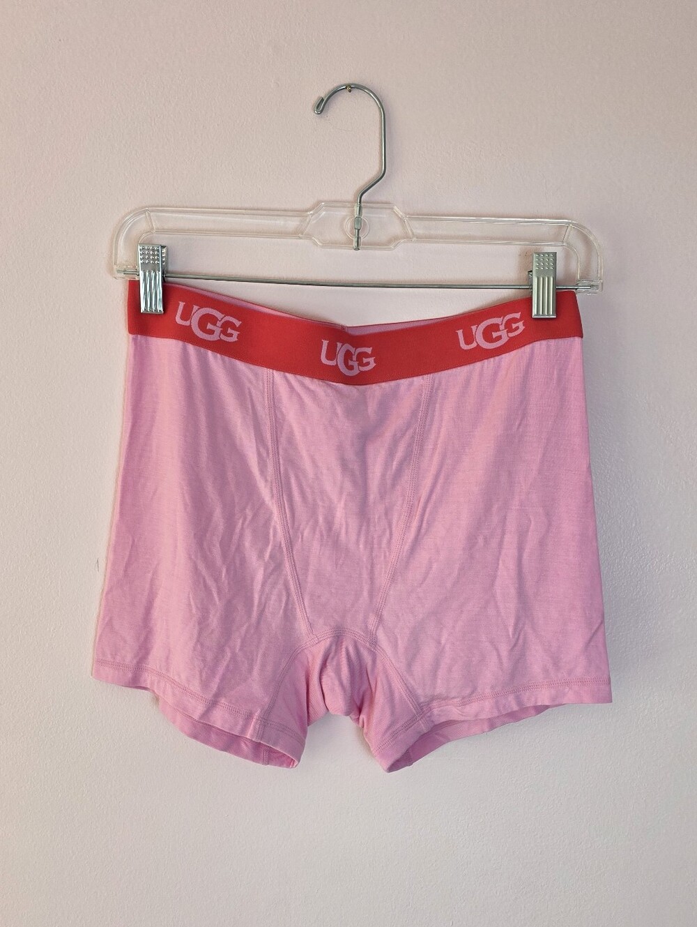 UGG Pink Boxer Shorts with Red Logo Waistband